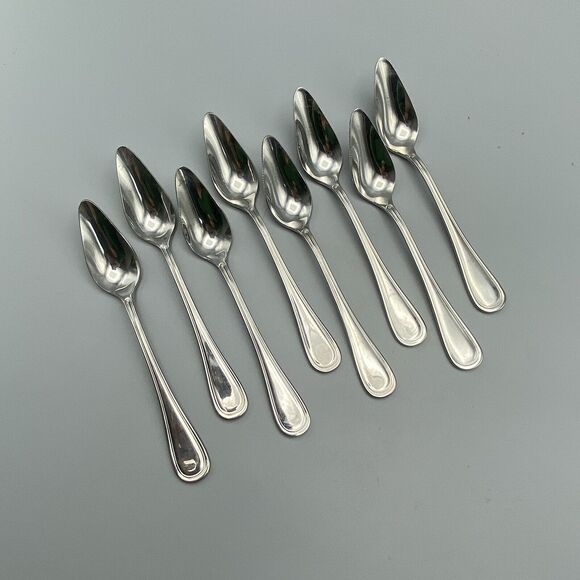 8pcs Stainless Japan Serrated 18/10 Grapefruit Spoons Outline Fruit Citrus - Picture 2 of 9
